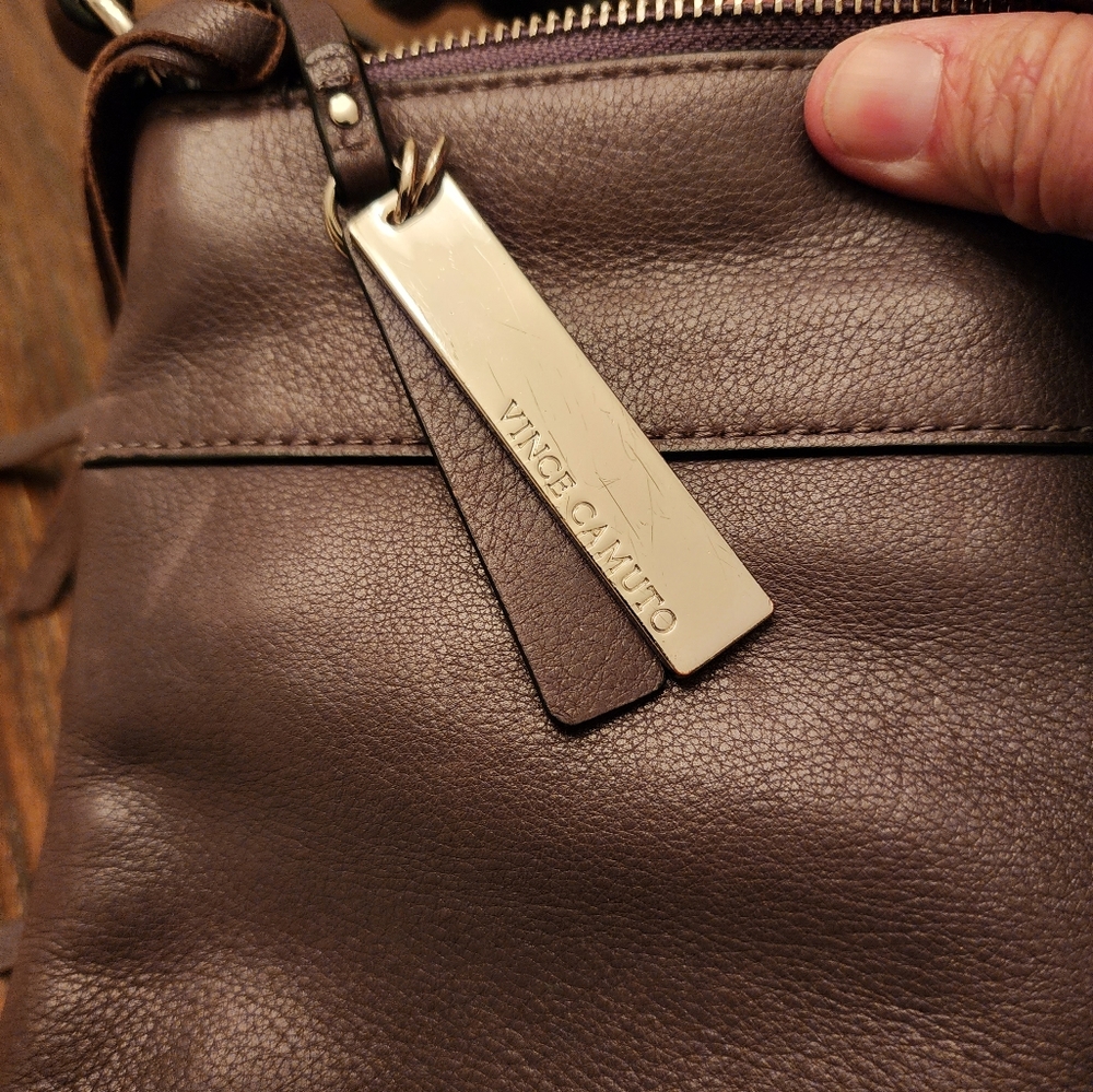 🔥 Vince Camuto Slate Grey Leather CrossBody Bag - Picture 3 of 10